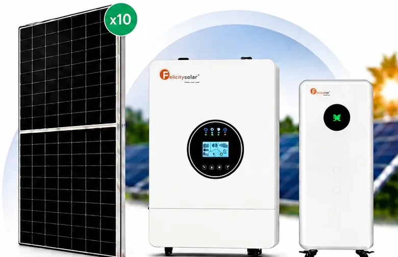 Paneles solares AIKO 610W, inversor off-grid Felicity 6 kW y batería Felicity 16 kWh